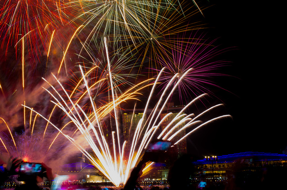 Singapore New Year Fireworks 2013
