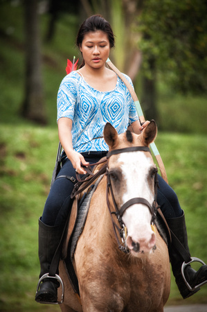 Anita on Horseback Archery