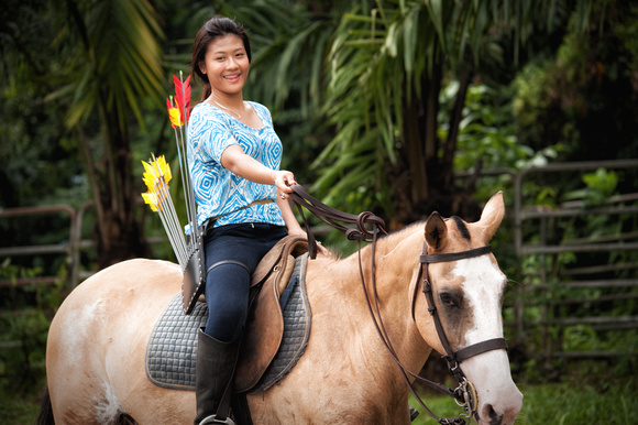 Anita on Horseback Archery