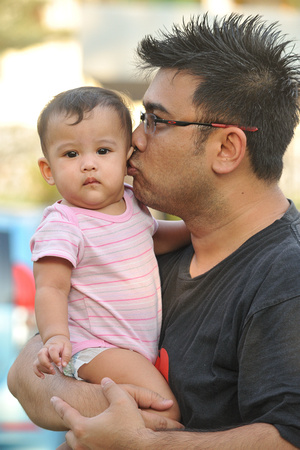 Nur Qamelia and her daddy