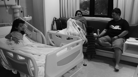Nur Eryna admitted to Hospital