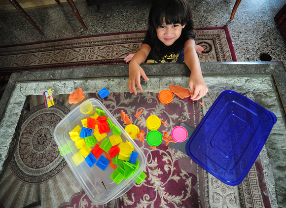Nur Eryna with Play-Doh