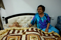 Visiting Mak Non's Uncle Hamzah who was not feeling well