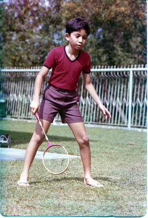 Harun Wahab playing badminton
