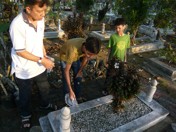 Visiting Bapak's Grave