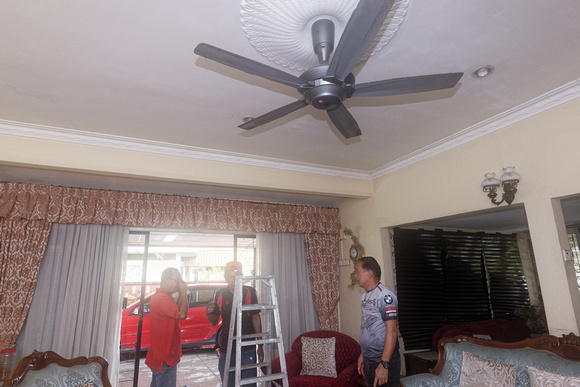 Repairing leaked in bedroom ceiling