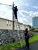 TM Unifi technicians repairing fibre optic cable