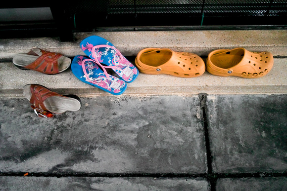 Slippers at the doorstep