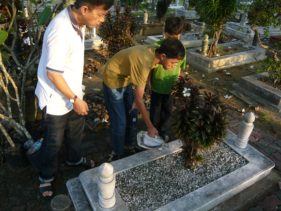 Visiting Bapak's Grave
