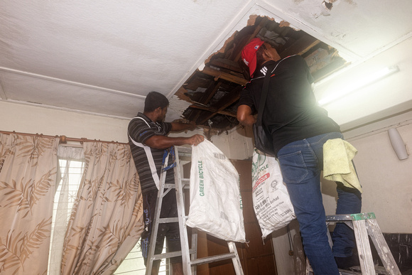 Repairing leaked in bedroom ceiling