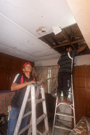 Repairing leaked in bedroom ceiling