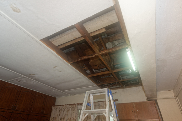 Repairing leaked in bedroom ceiling