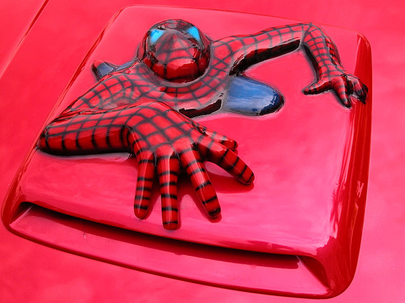 Spiderman Car - Emerging from the Engine