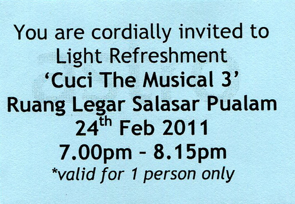 Tickets for "Cuci the Musical 3"