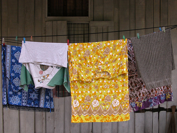 Clothes Line - A glimpse of village culture
