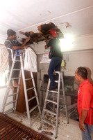 Repairing leaked in bedroom ceiling