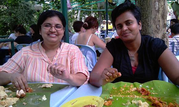 Banana Leaf lunch with Tesy and Sharmala